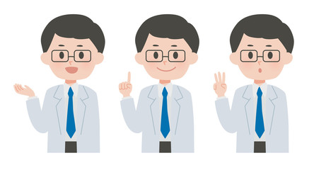 Fototapeta premium 医者の男性 セット