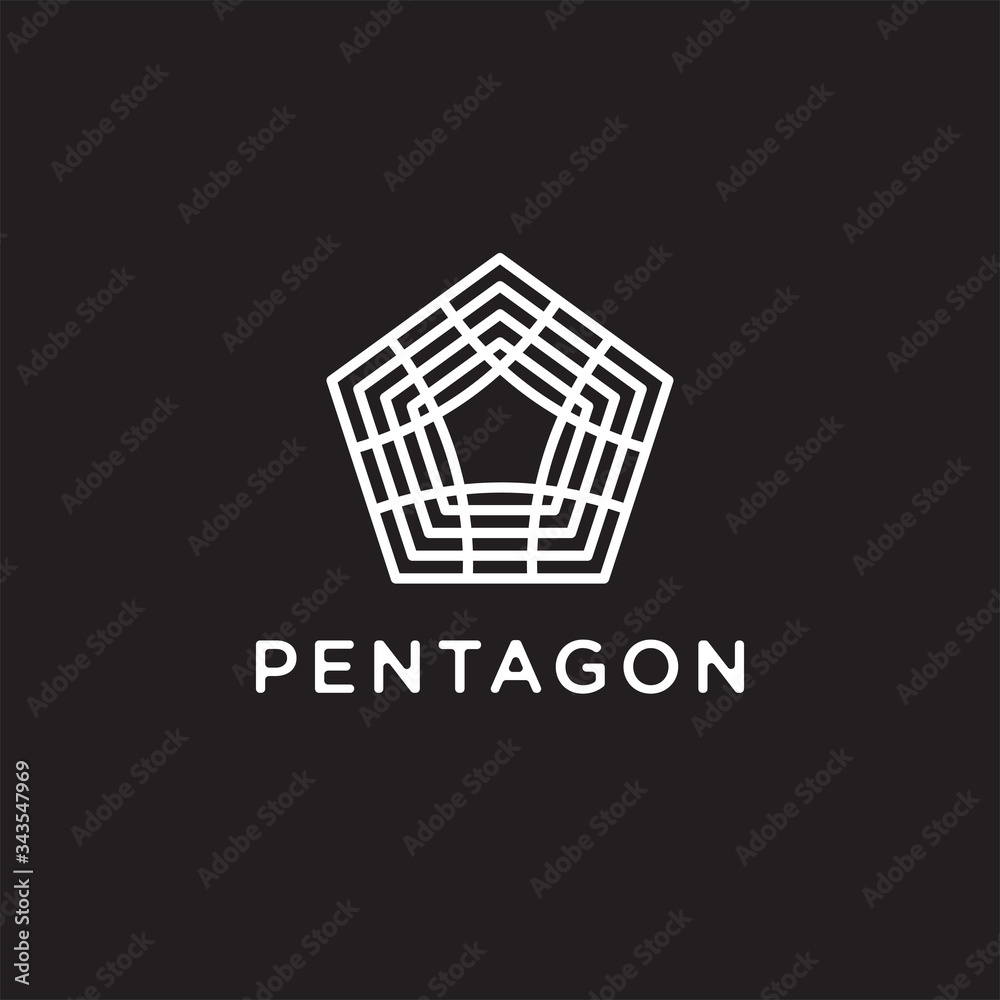 Wall mural Pentagon icon vector image.Can also be used for building and landmarks .