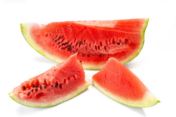 Watermelon slice isolated on white background