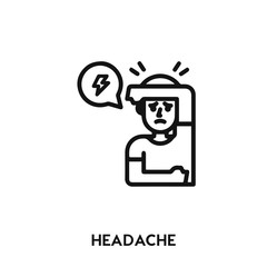 headache icon vector. headache sign symbol