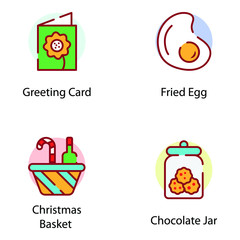 
Pack Of Flat Icons Vectors
