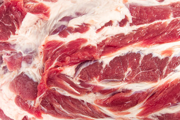texture of fresh raw pork meat. Close-up photo of pork meat. background from fresh pork meat.