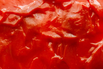 Tomato sauce ketchup texture background close up