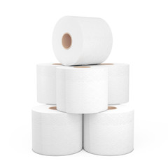 Pile of Toilet Paper Rolls. 3d Rendering