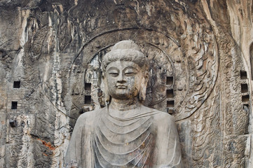 Fototapeta premium The Longmen Grottoes in Luoyang, Henan province, China