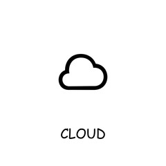 Web cloud flat vector icon