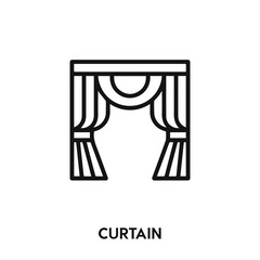curtain icon vector. curtain sign symbol