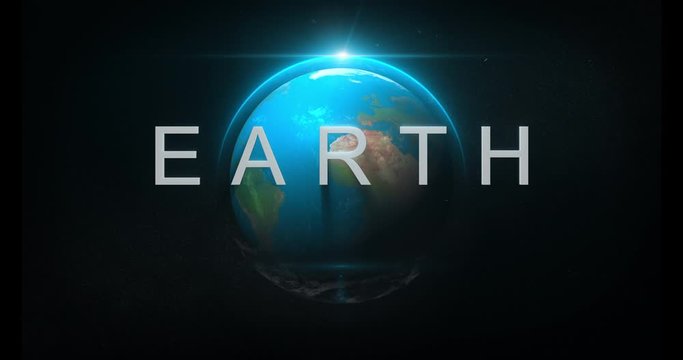 Planet Earth with text Earth Day and stars