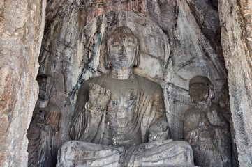 Fototapeta na wymiar The Longmen Grottoes in Luoyang, Henan province, China