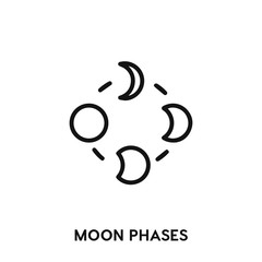 moon phases icon vector. moon phases sign symbol