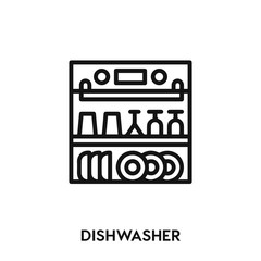 dishwasher icon vector. dishwasher sign symbol