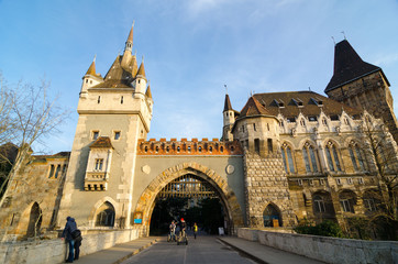 Fototapeta premium Vajdahunyad Castle is a castle in the City Park of Budapest, Hungary.