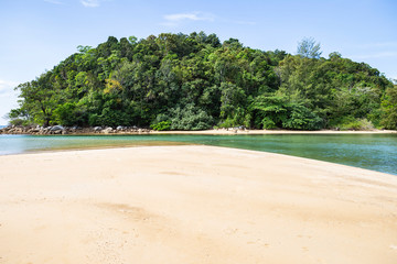 Green island, beach in south of Thailand, nature concept
