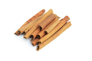 Cinnamon sticks isolated on white background. This has clipping path.  