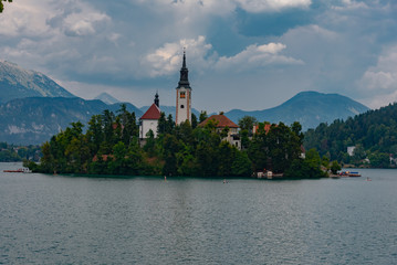 Fototapeta premium lakes and rivers in the woods alpine landscape of Slovenia