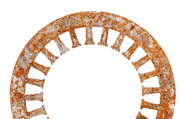 Close up of old rusty detail