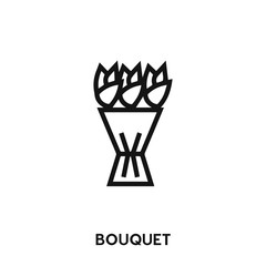 bouquet icon vector. flower sign symbol