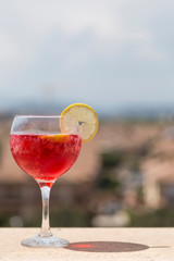 refreshing red drink, summer is coming