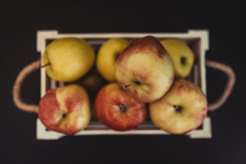 Apples in a crate 