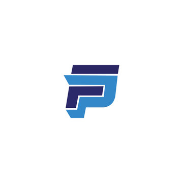 Initial letter fp logo or pf logo vector design templates
