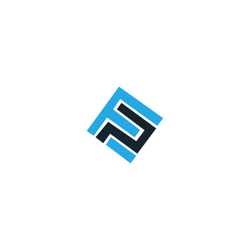 Initial letter fp logo or pf logo vector design templates