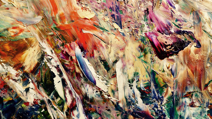 Colorful abstract background wallpaper. Modern motif visual art.  Mixtures of oil paint. Trendy...