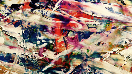 Colorful abstract background wallpaper. Modern motif visual art.  Mixtures of oil paint. Trendy...