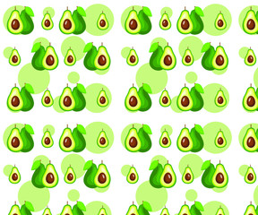 Avocado Seamless pattern background