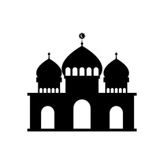 Fototapeta na wymiar ramadan concept, islamic mosque icon, line style