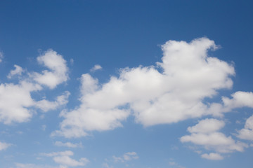 Beautiful blue sky with white clouds