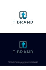T logo monogram concept template EPS 10