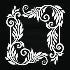 Damask pattern vector element. Classic luxury old-fashioned ornament grunge background. Royal victorian texture for wallpaper, textile, fabric, wrapping. Exquisite floral baroque patterns.