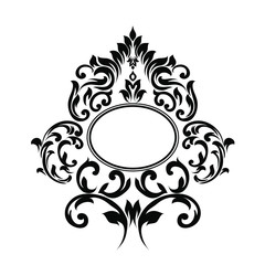 Damask pattern vector element. Classic luxury old-fashioned ornament grunge background. Royal victorian texture for wallpaper, textile, fabric, wrapping. Exquisite floral baroque patterns.