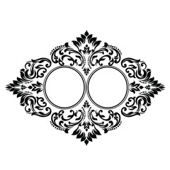 Damask pattern vector element. Classic luxury old-fashioned ornament grunge background. Royal victorian texture for wallpaper, textile, fabric, wrapping. Exquisite floral baroque patterns.