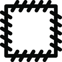 embroidered patch icon , vector