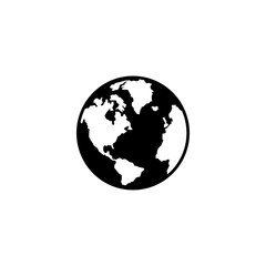 Earth sillhouette. Logo icon vector.
