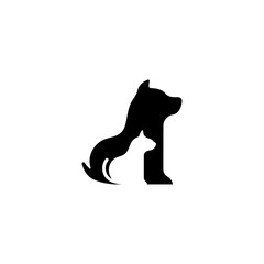 Dog and cat. Logo icon vector.