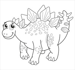 Coloring book for children Stegosaurus