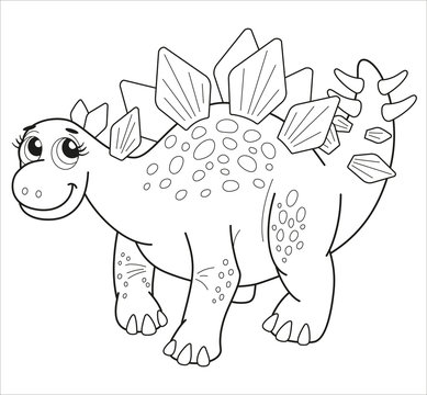 Coloring book for children Stegosaurus