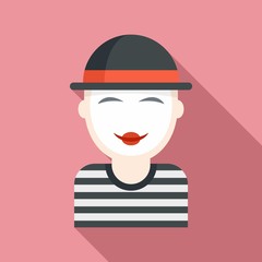 Pantomime man icon. Flat illustration of pantomime man vector icon for web design