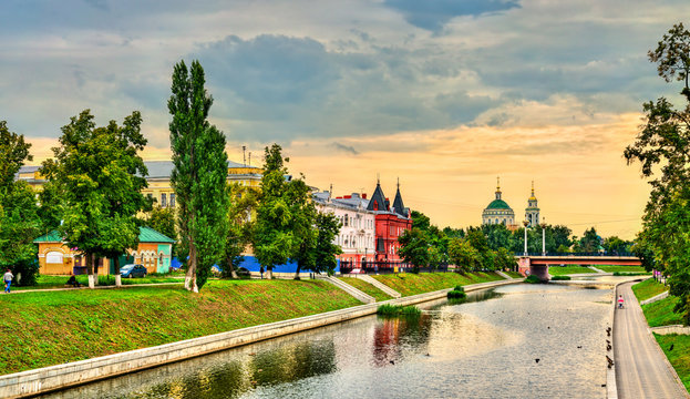 View of the Orlik River in Oryol, Russia