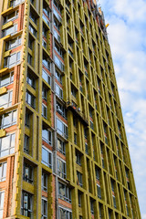 Insulation of the new residential building with basalt wool