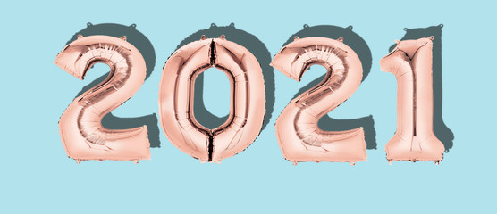 pink Number 2021 Celebration Balloon