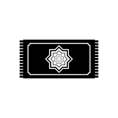 ramadan concept, prayer rug icon, line style