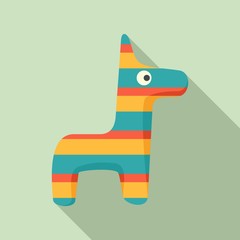 Pinata horse icon. Flat illustration of pinata horse vector icon for web design