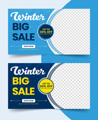 Winter Big Sale Social Media Banner Template