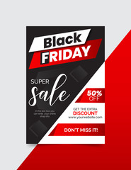 Super Sale Black Friday Social Media Post Template Banner