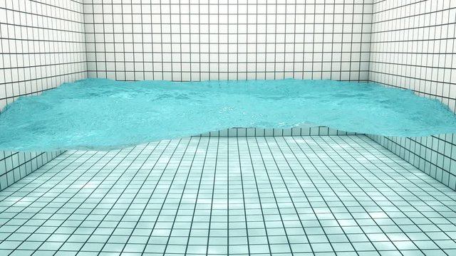 Swimming Pool With Sunny Reflections animation and caustic