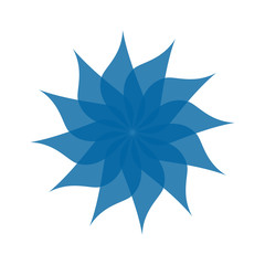 Obraz premium Light blue abstract geometric flower logo template. Business abstract icon isolated on white. Use for logo, sign, symbol, web, label, icon