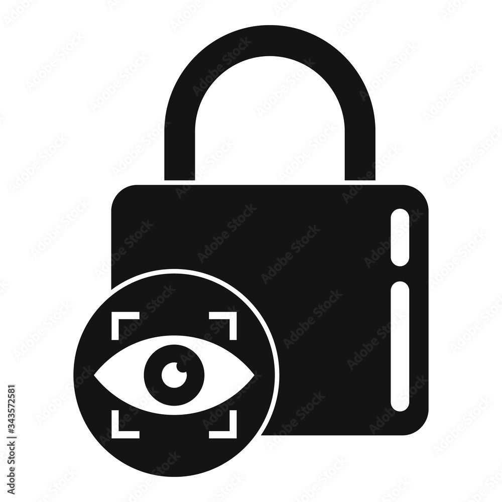 Poster padlock authentication icon. simple illustration of padlock authentication vector icon for web desig